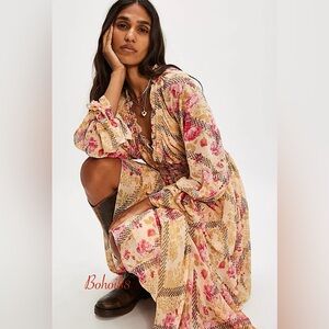 NEW Free People Lena Midi Dress